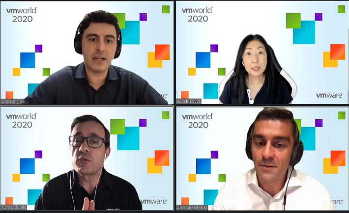 Sala de prensa latinoamericana en el VMworld 2020.