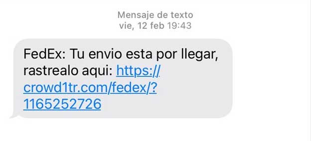 Se detectan diariamente decenas de phishing SMS relacionados con la entrega de paquetes