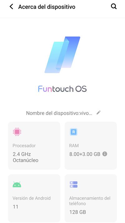 vivo v21 procesamiento